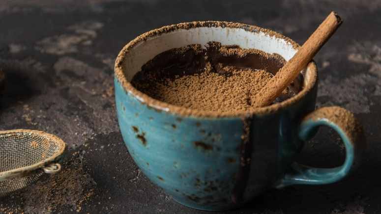 Make some hot cocoa with cinnamon sticks