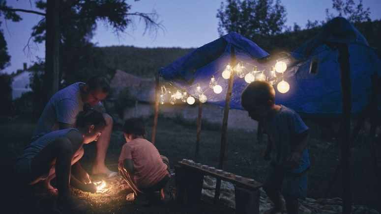 Set up a tent in your backyard